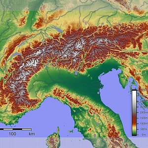 Highest Peaks of the Geographic Units of the Alps